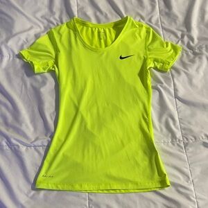 Nike Pro Neon Yellow Tee